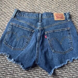 Levi's Blue Jean Shorts Distressed Cut-Off Hem